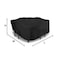 Eevelle MERIDIAN Series, Square Ottoman  - Black, 16L x 16W x 16H MDTBLSQR_16L_16W_16H-BLK - alternate 1